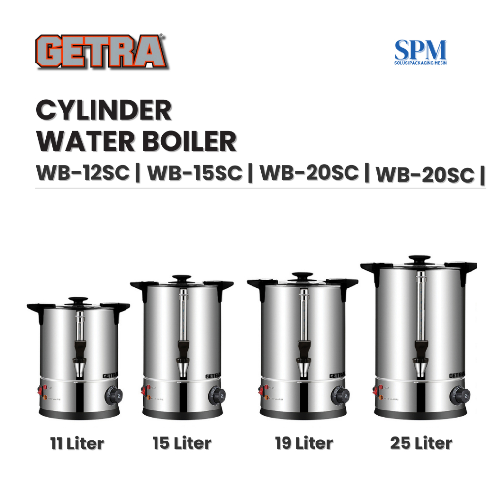 Pemanas Air / Pemanas Air Elektrik / Cylinder Water Boiler Getra WB / WB 12SC / WB 15SC / WB 19SC / 