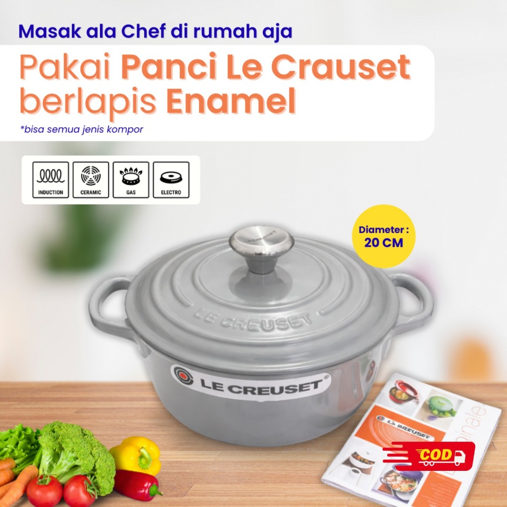 Panci Le Creuset Enamel Cast Iron Diameter 20 cm Dutch Oven