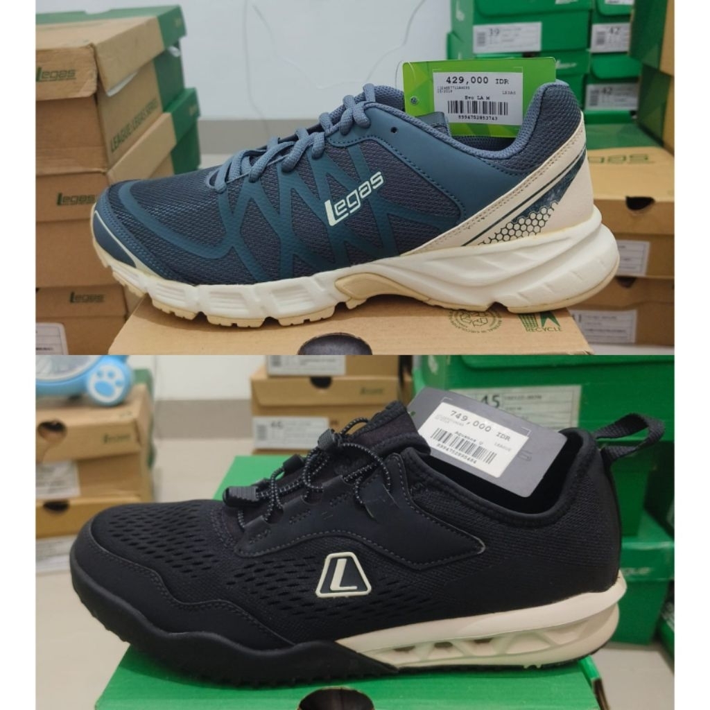 Sepatu League Legas Aquanos Running Shoes Cowo Cewe Evo Sneakers Pria Wanita Original Promo Murah - 