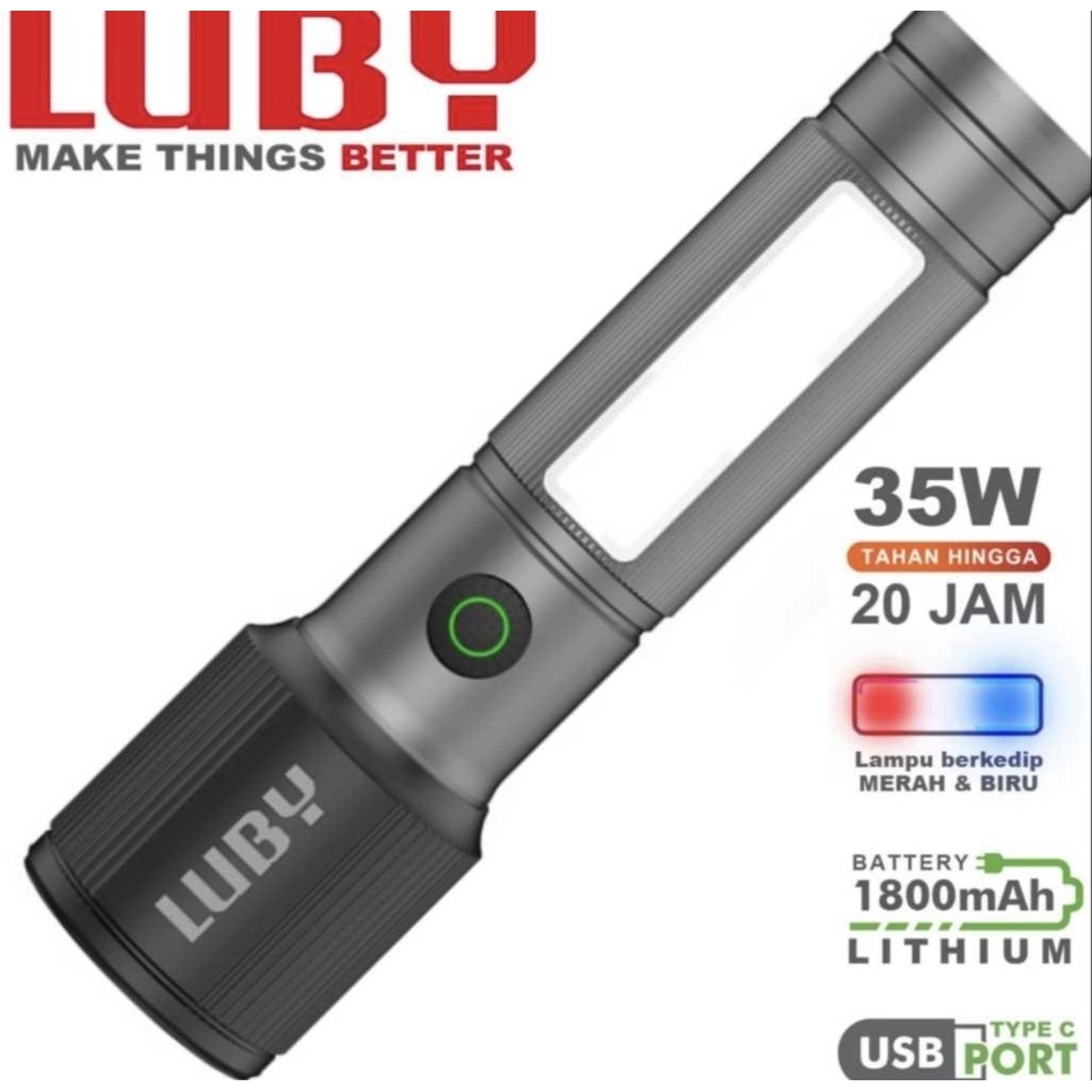 Hand Lamp Luby L-AL8003 LED Rechargeable Torch 35w