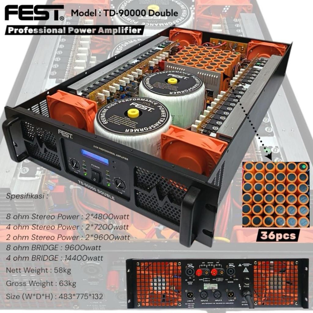 Power Fest TD 90000 Original Amplifier Fest Double Trafo Class TD