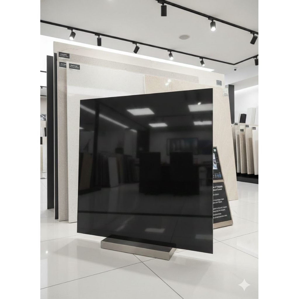 GRANIT GLOSSY HITAM POLOS 60X60