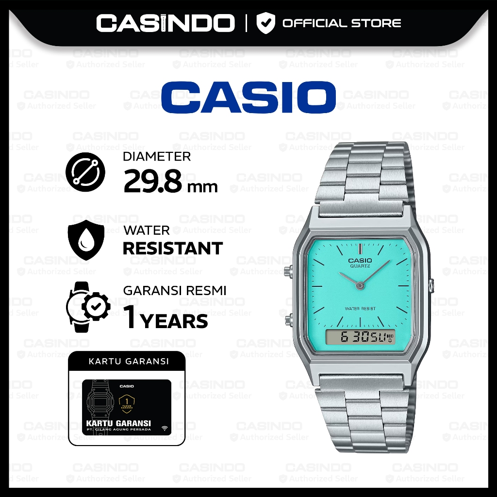 CASIO Jam Tangan Unisex Analog Digital AQ-230A-2A2MQYDF