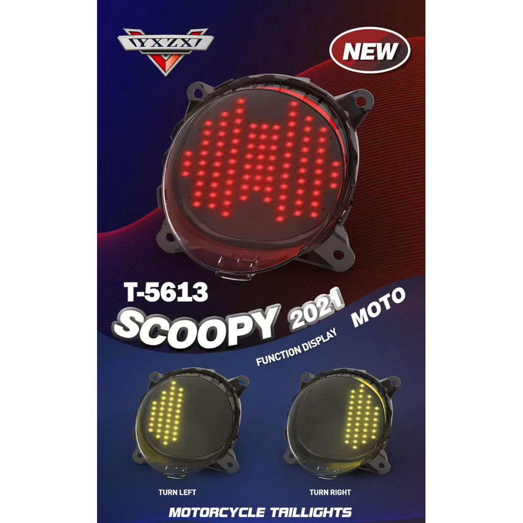 Lampu Stop Led Running Collo Scoopy 2020-2023 Stoplamp Running 8 Mode Otomatis Set Mika Stoplamp Sco