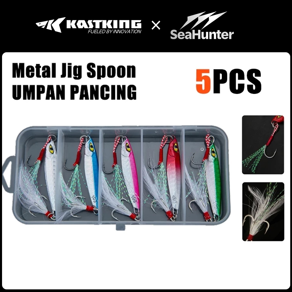 [OFFICIAL] KASTKING x SeaHunter 5PCS Set Box (10g/5.1cm) Metal Jigging Jiging Umpan Pancing Sinking 