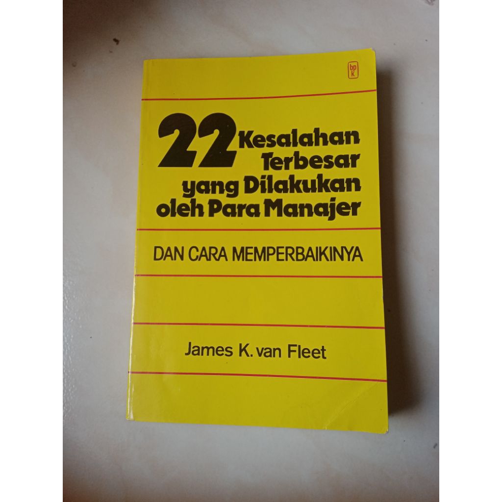 buku 22 kesalahan terbesar yang di lakukan oleh para manajer