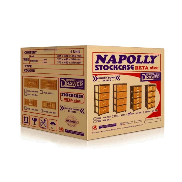 Lemari Plastik Stock Case STB-300 / STB-400 / STB-500 BK1- Napoly