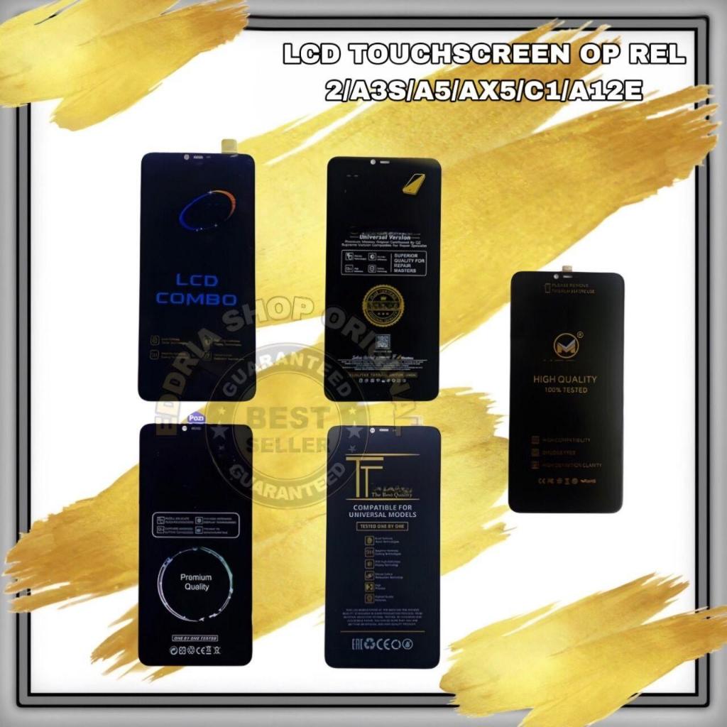 LCD TOUCHSCREEN OP REL 2-A3S-A5-AX5-C1-A12E BLACK ORIGINAL BARU