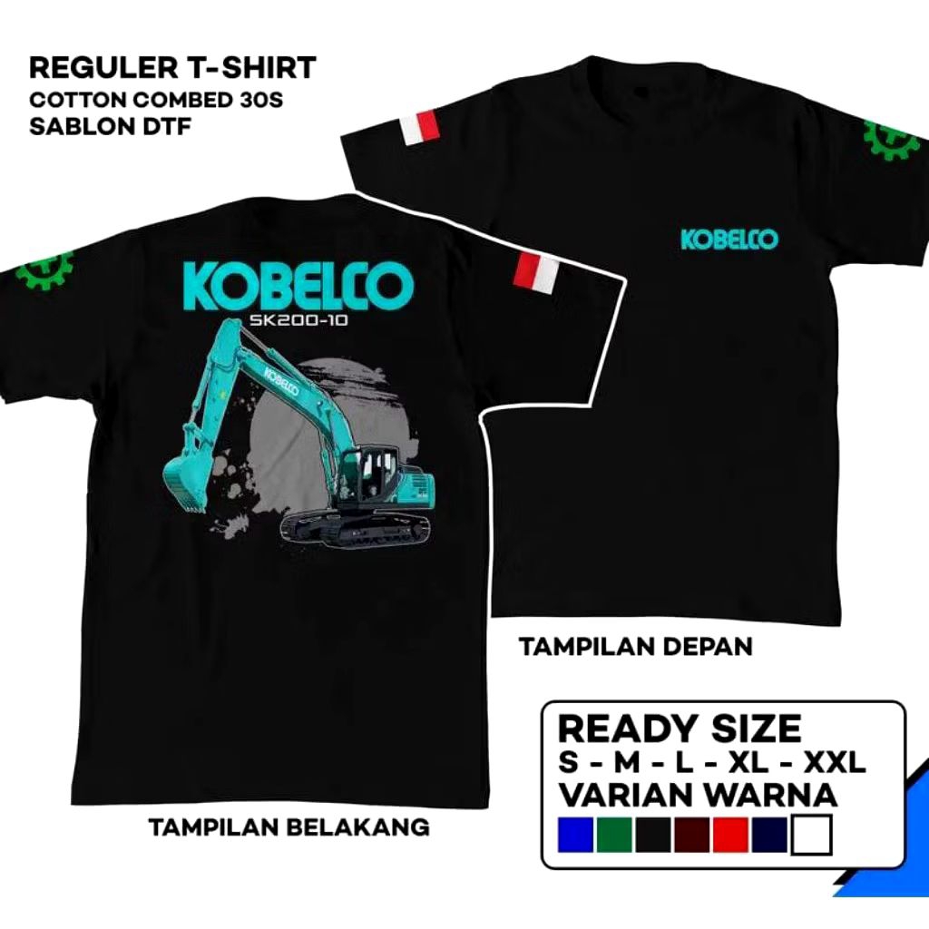 Kaos Operator Excavator / Baju Distro Operator Excavator Kaos Cotton Combed 24s Pria Dan Wanita