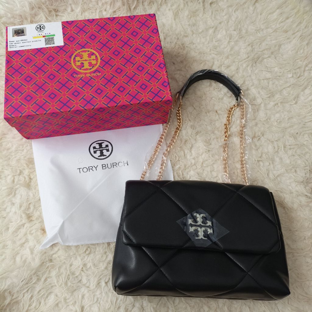 tas rantai chain TB Kira Diamond Quilt Convertible Shoulder sling Bag in black pesta kondangan forma