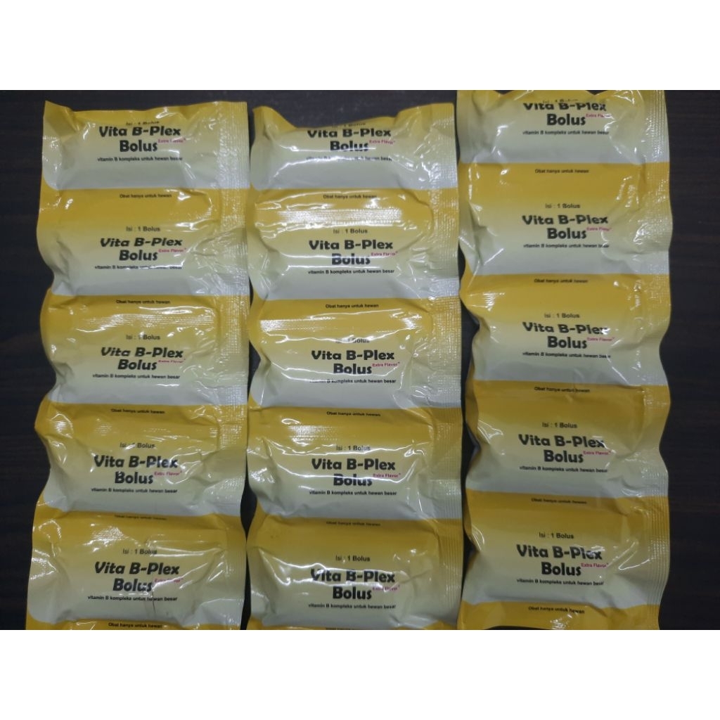 Vita B-Plex Bolus 1 STRIP (ISI 5 BOLUS)/ Vitamin B Complex untuk Kambing, Domba, Sapi, Babi