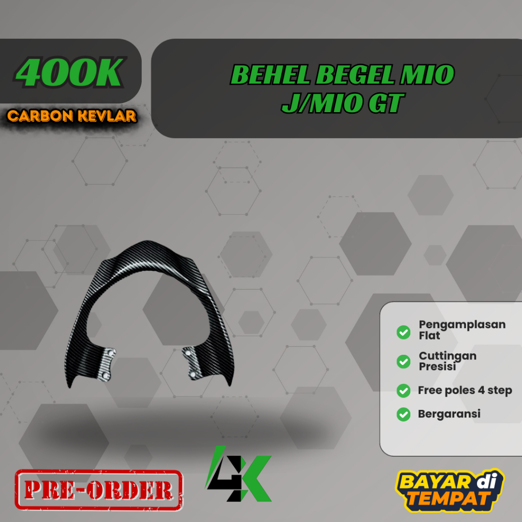 Behel Begel Mio J Mio GT Carbon Kevlar Karbon Fiber