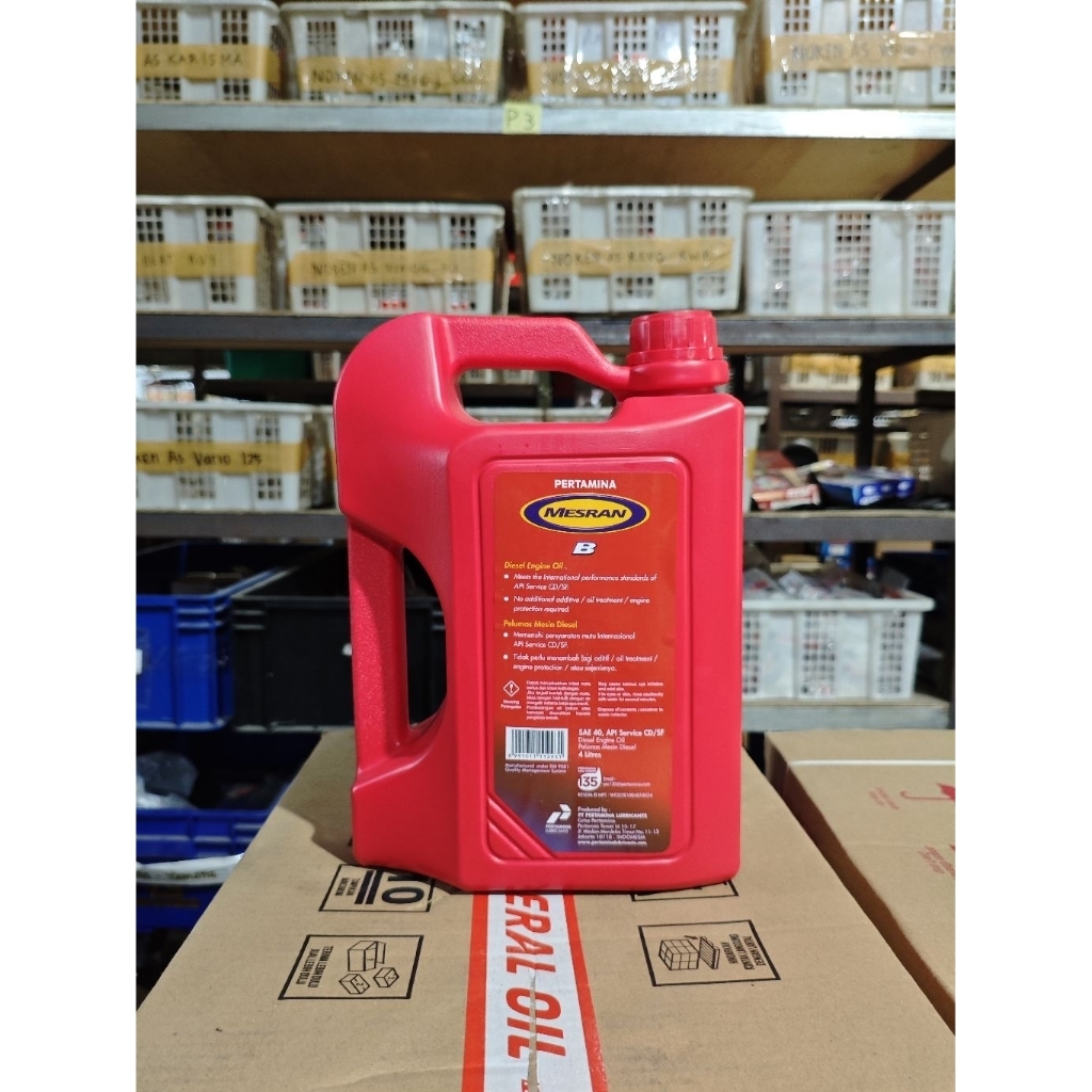 Mesran B SAE 40 4 Liter Oli Mesin Diesel & Bensin Pertamina Original Galon Murah Berkualitas