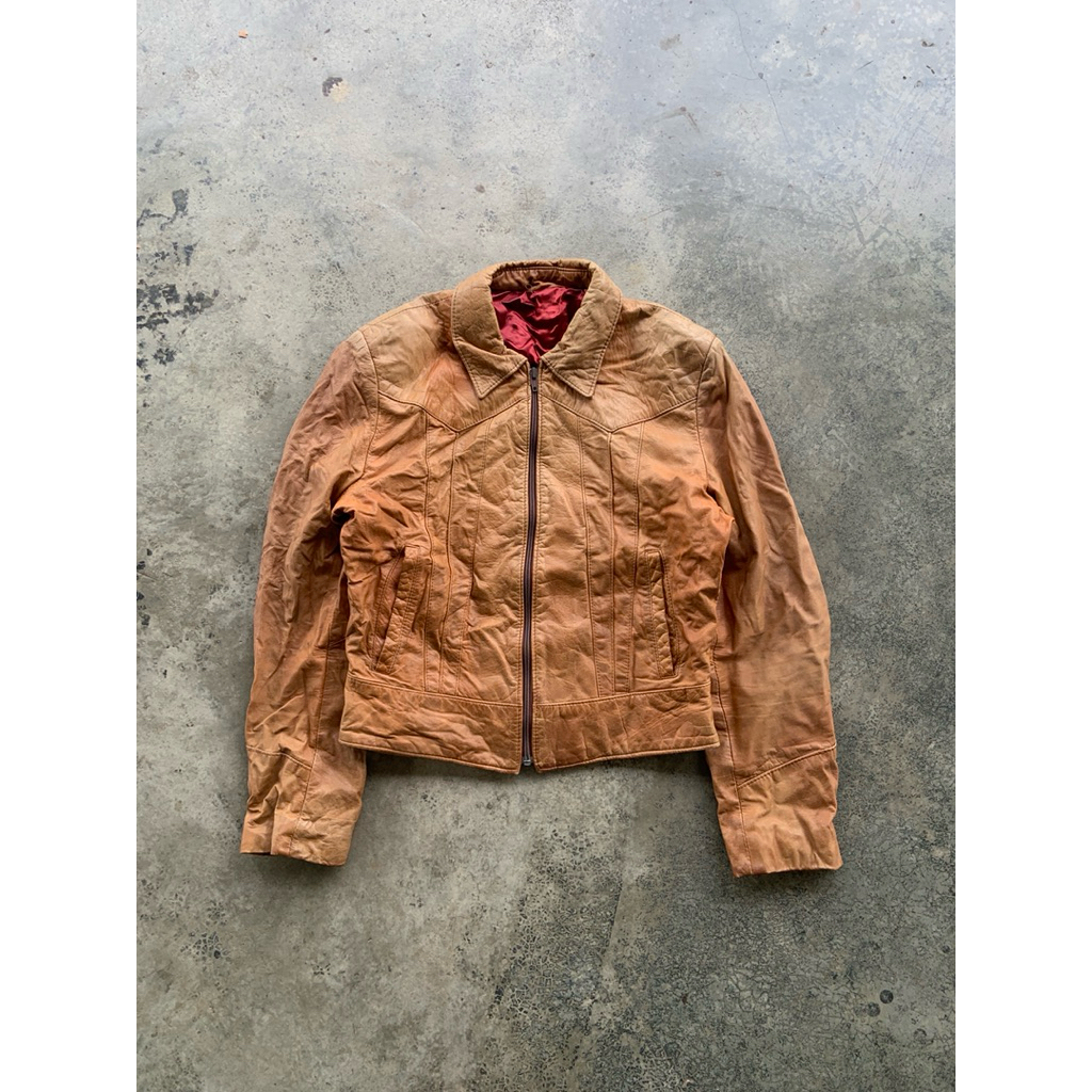 Vintage Brown Leather Jacket
