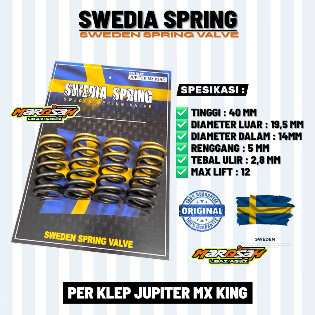 PER KLEP MX KING SWEDIA SPRING PERKLEP MX KING SWEDIA ORIGINAL