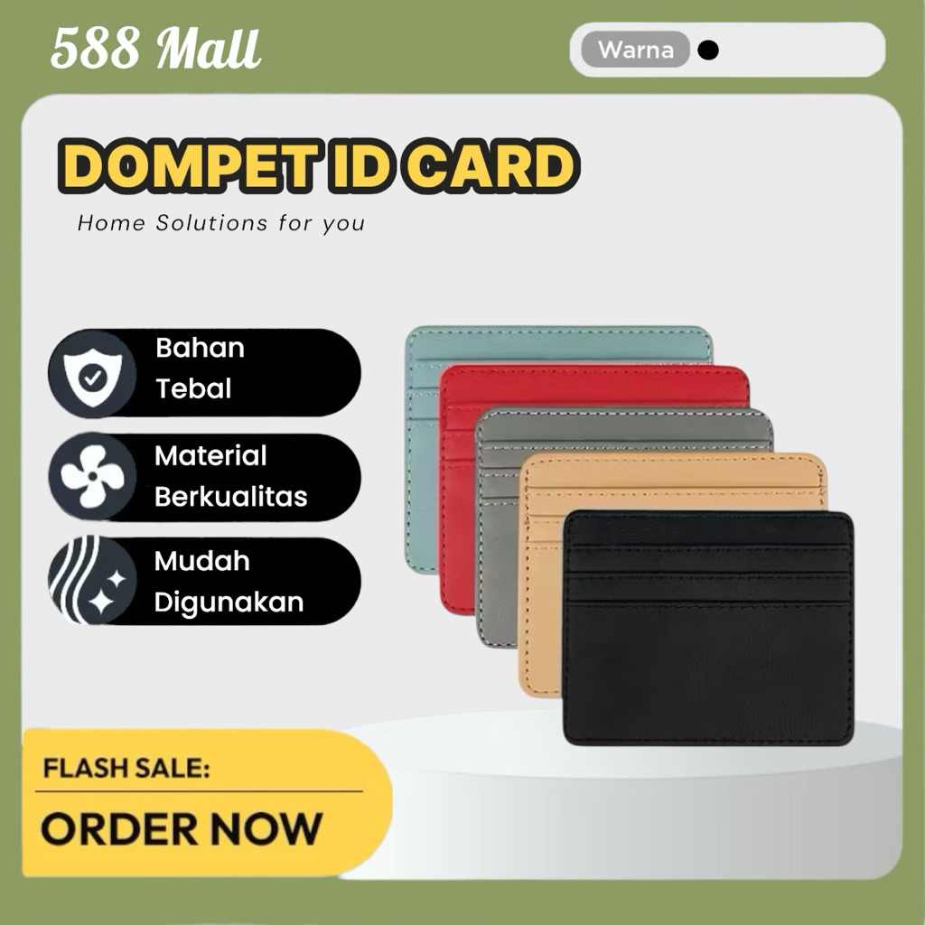 588 Mall Dompet Mini Tempat ID CARD Smart Slim Wallet Credit Card Holder