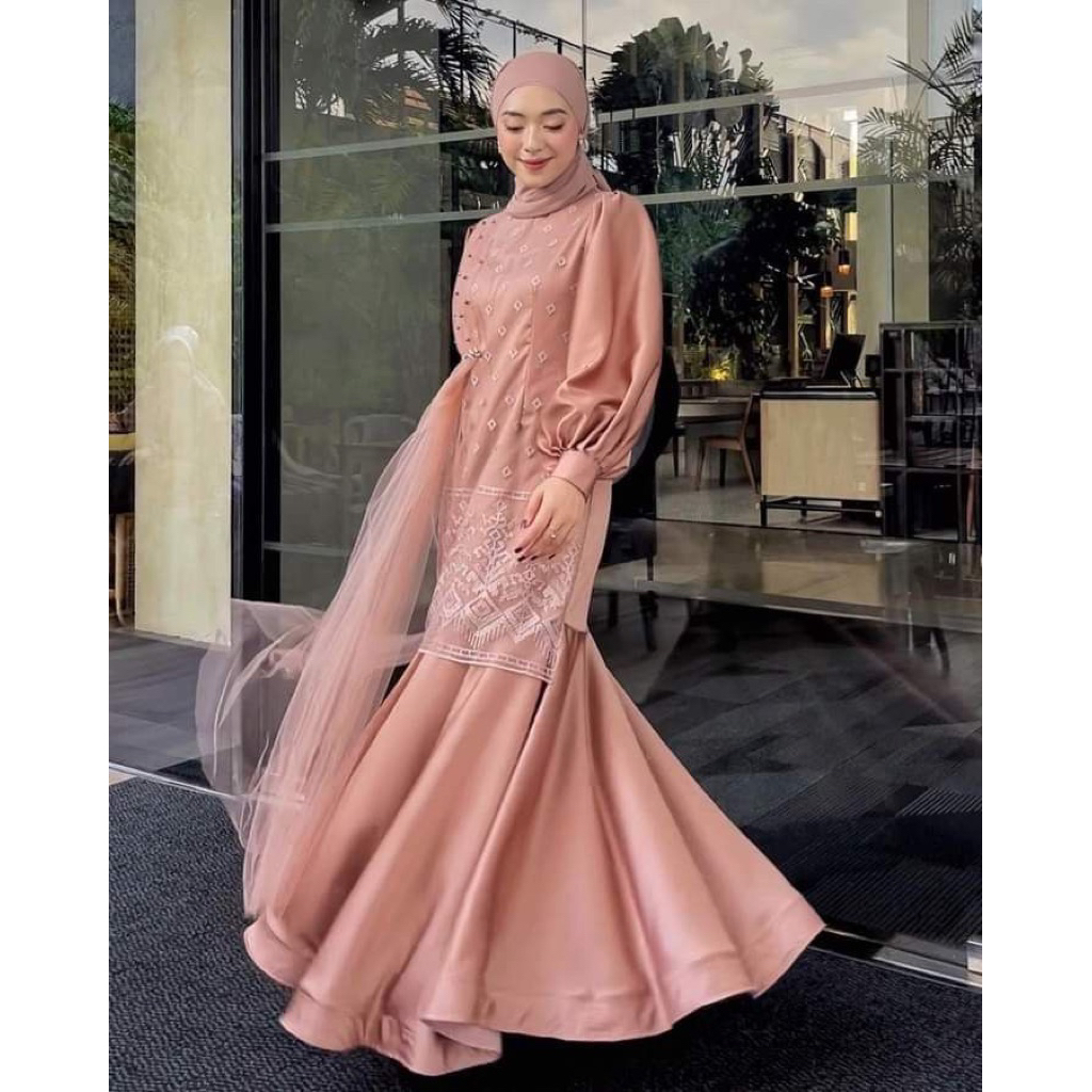 baju lebaran premium gaun wisuda gaun pesta hijab dress hijab premium