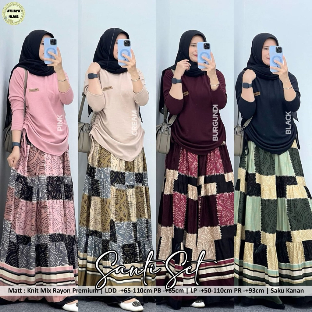 Santi Set Rok Rayon by Athaya Realpict