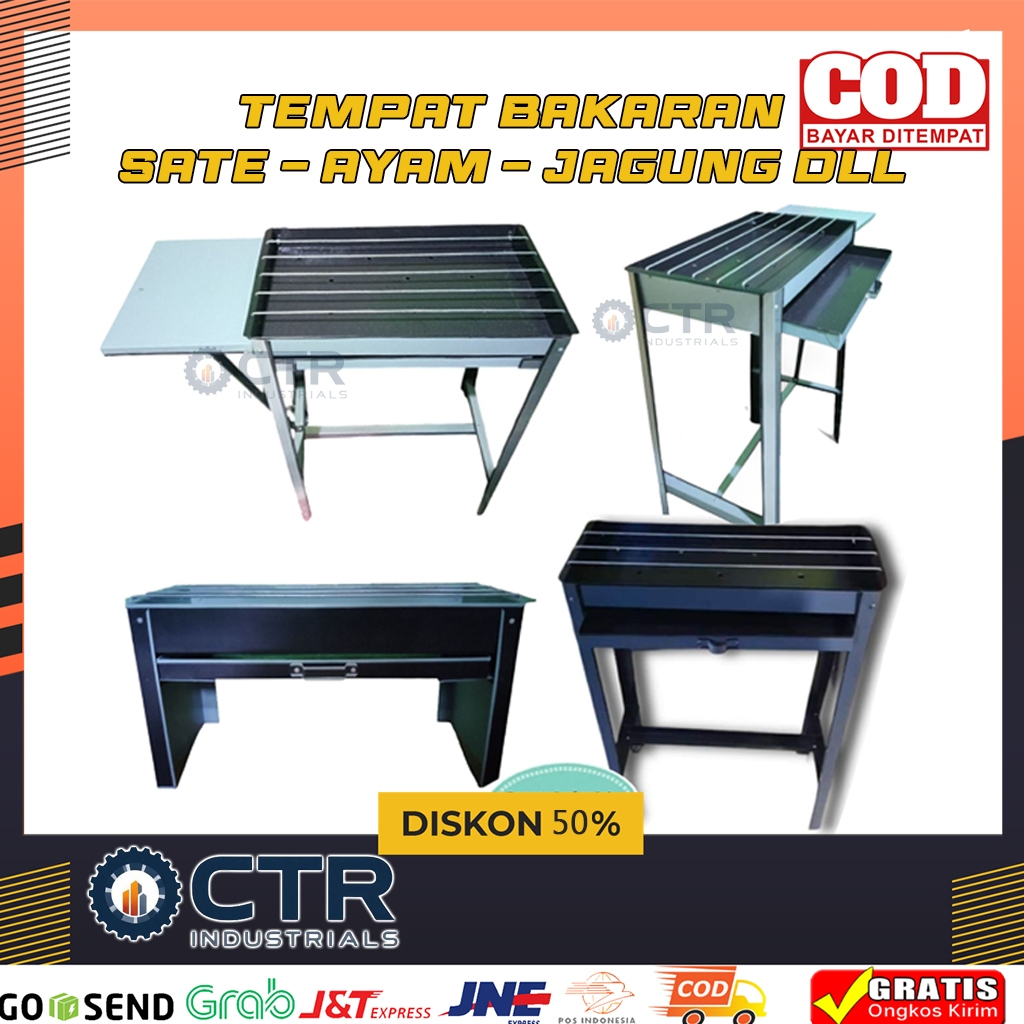Tempat bakaran Sate - Jagung - sosis - ayam - daging sapi tempat memanggang alat memanggang