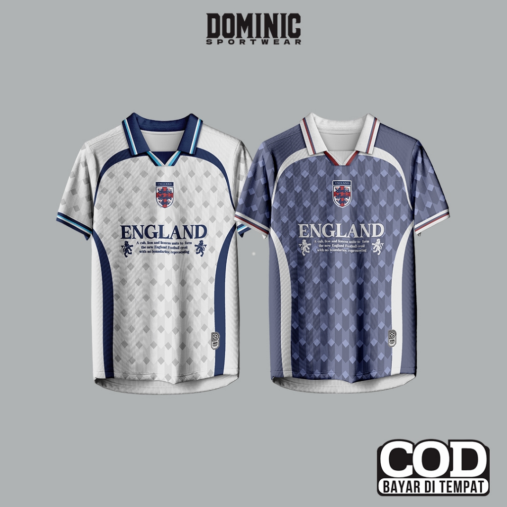 Jersey Fantasy Timnas Inggris Retro Vintage Full Printing England
