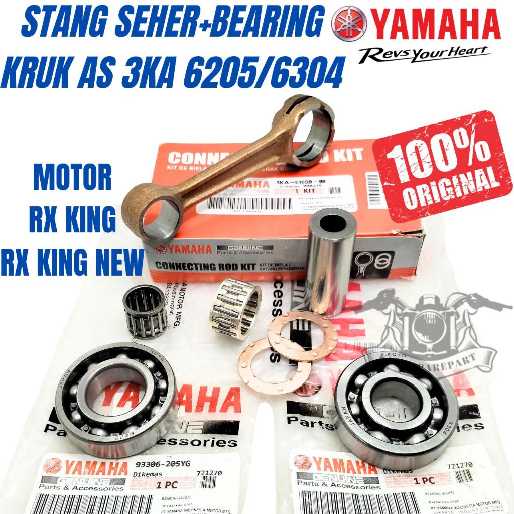 STANG SEHER+BEARING KRUK AS 3KA 6205/6304 MOTOR RX KING RX KING NEW KUALITAS ASLI ORIGINAL
