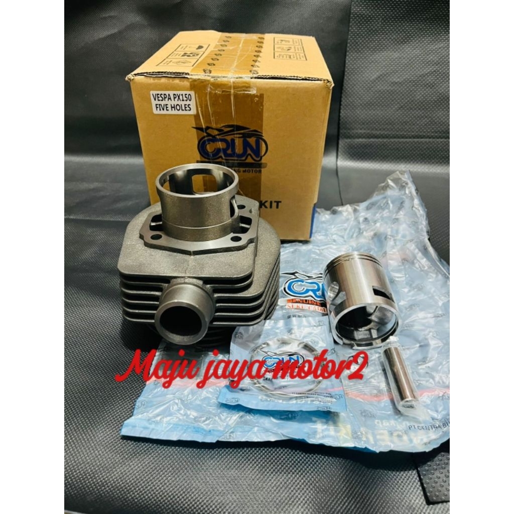BLOK SEHER CYLINDER KOMPLIT VESPA PX 150 HOLES/LUBANG 5 BLOK SEHER STD+PISTON STD