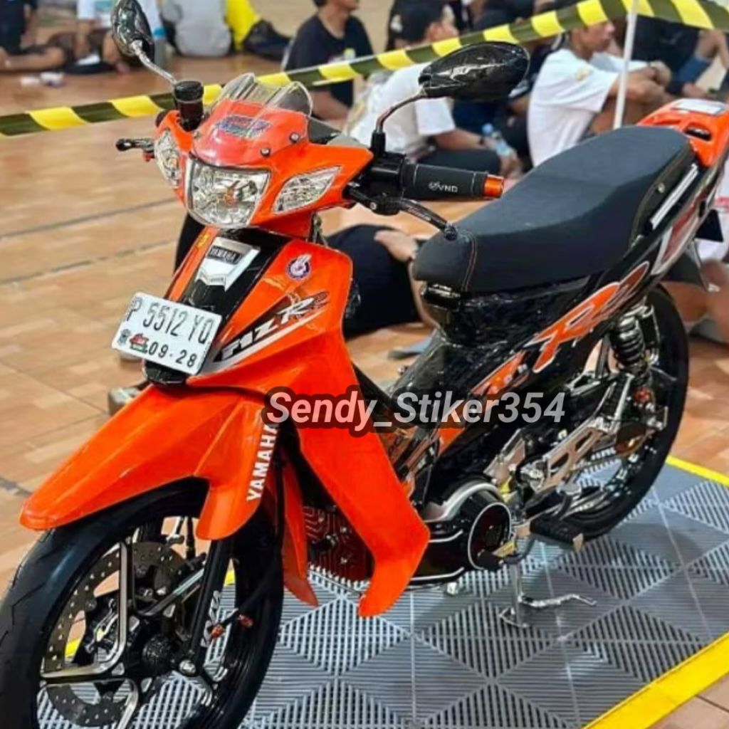 Striping lis sticker standar ORI yamaha fiz r fizr 2001 2002 full clutch orange hitam