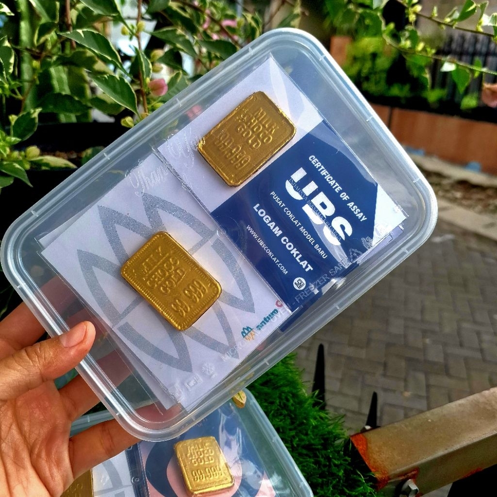 CHOCO GOLD EMAS ANTUM KARTU UCAPAN COKLAT