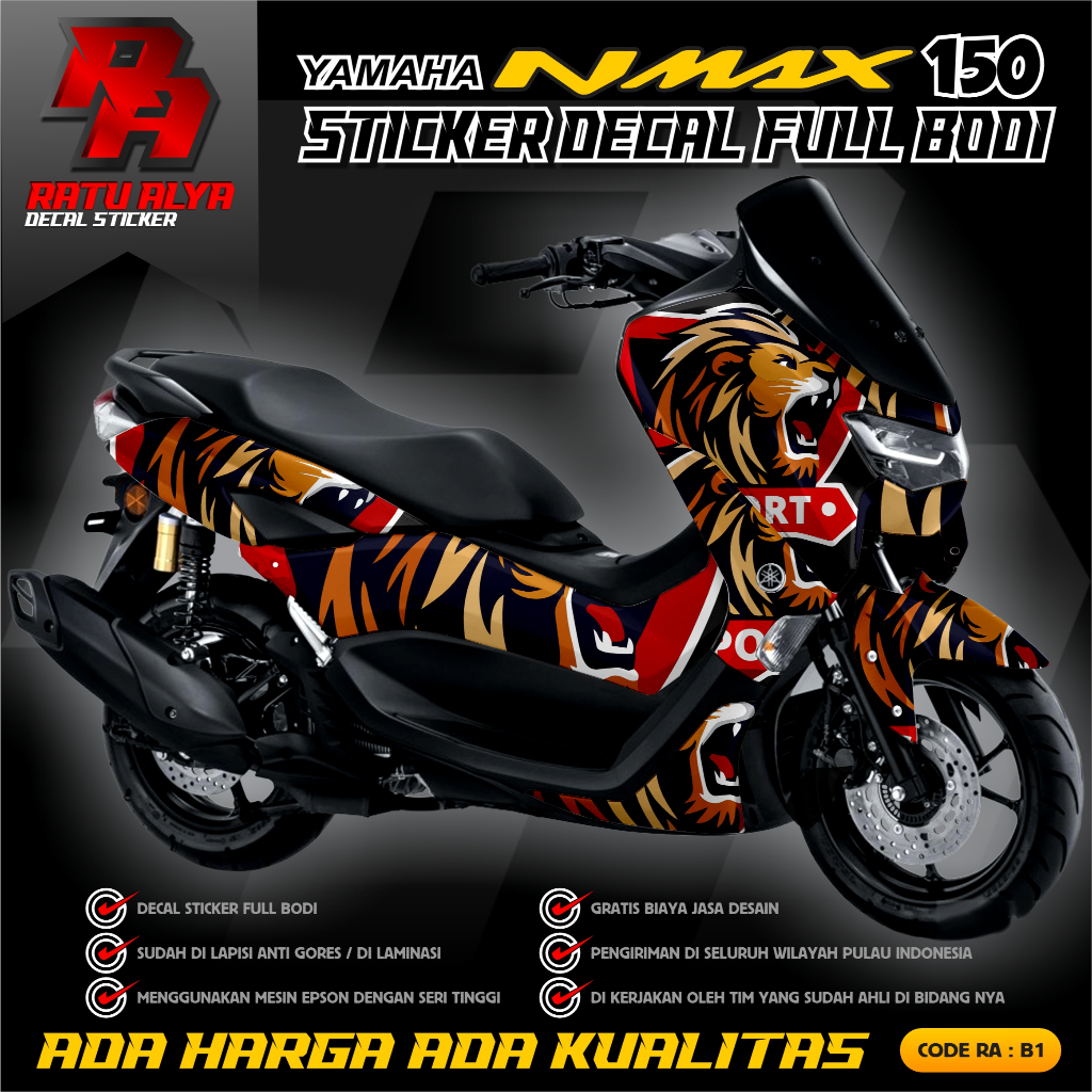 DECAL NMAX OLD FULL BODY CUSTOM GRATIS DESIGN