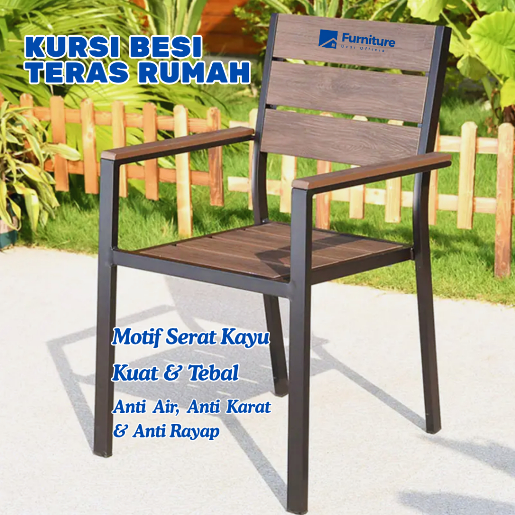 Kursi teras depan rumah | Kursi besi outdoor | Kursi besi teras minimalis