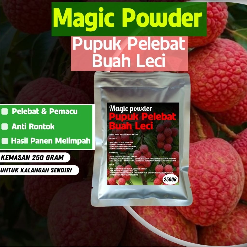 pupuk pelebat buah leci booster buah leci isi 250g