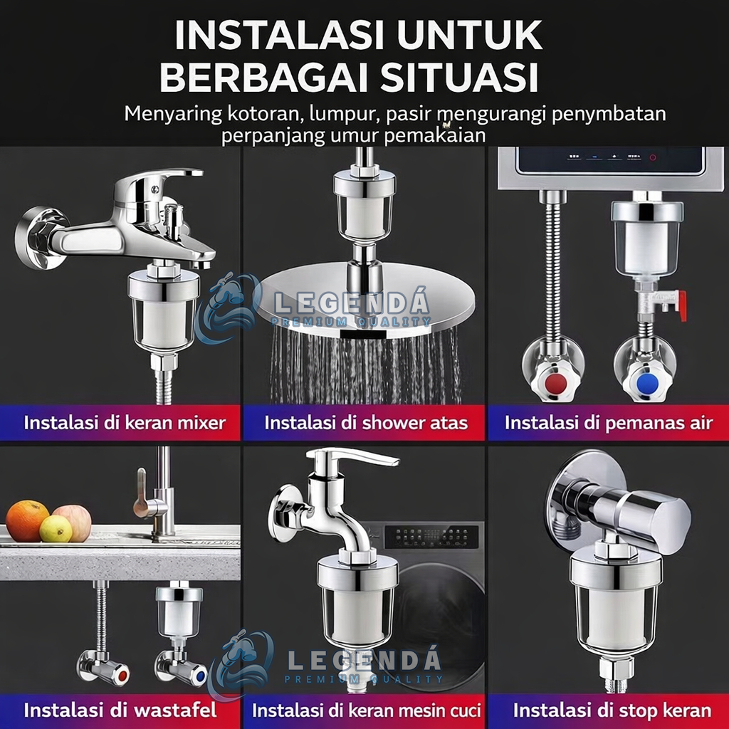 Filter Air Kran Tembok / Filter Air Mesin Cuci / Filter Air Shower