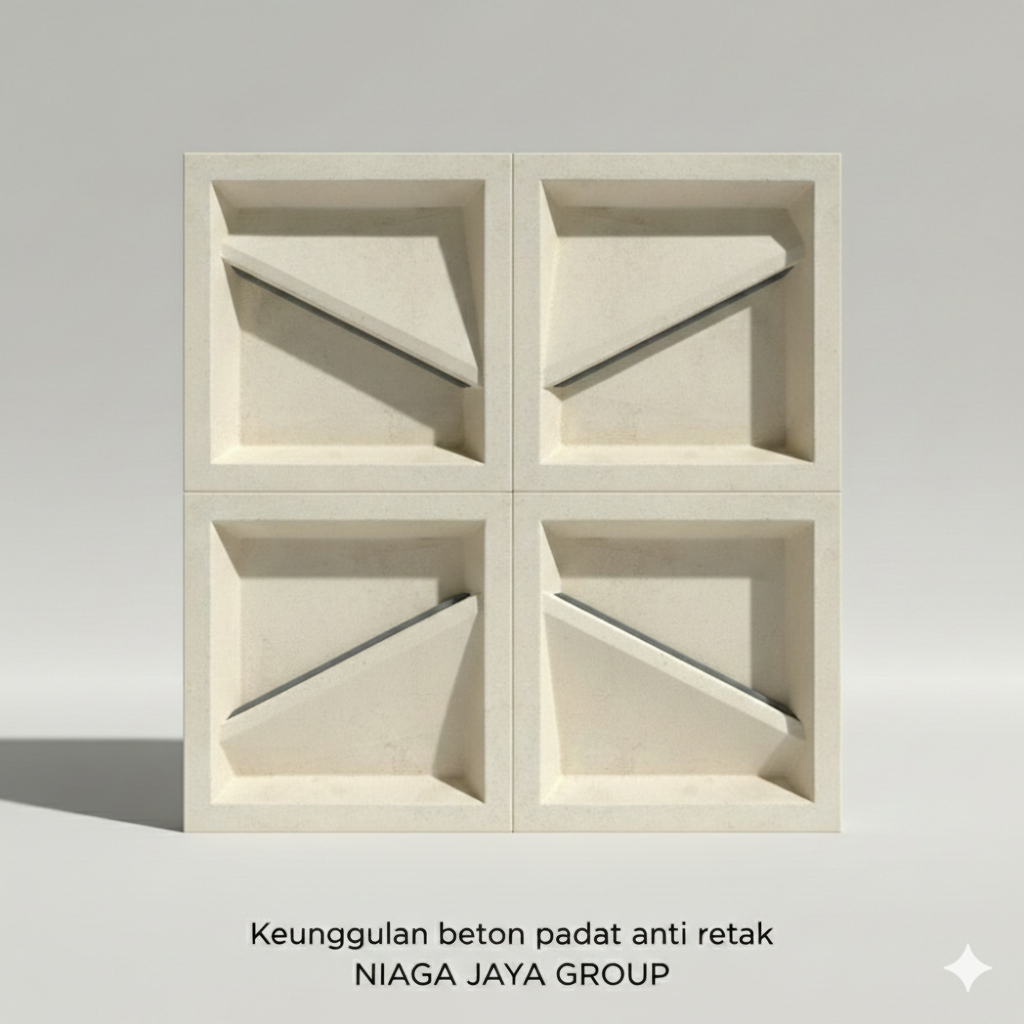 Roster Beton Minimalis - Anti Tampias, Dua Sisi, Ukuran 20 x 20 | Loster Putih | Ventilasi Udara, Pa