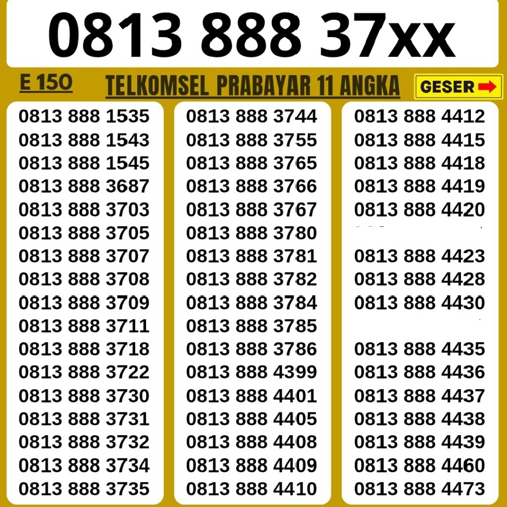 Nomor Cantik 11 digit Kartu Perdana 11 Angka Telkomsel 5G Nomor Cantik Bonus kuota 3gb Simpati Suppo