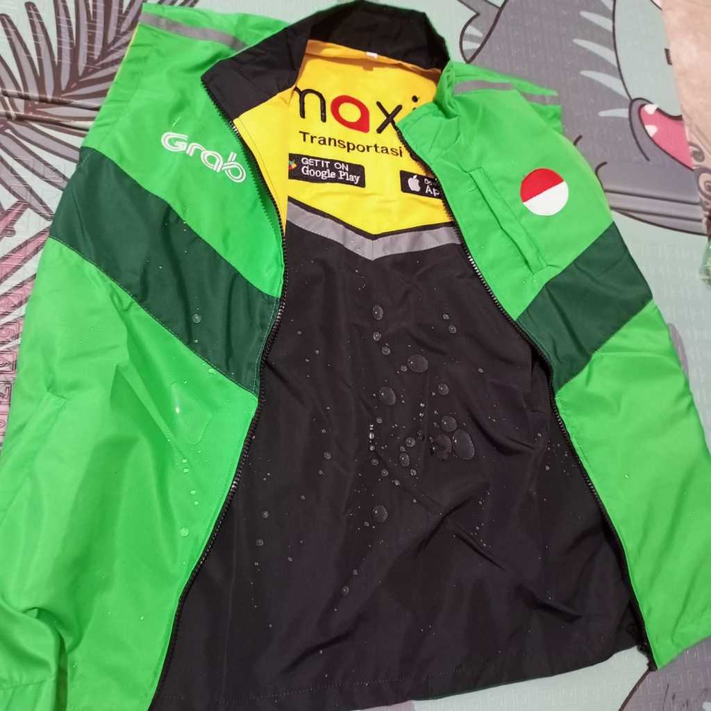 ROMPI GRAB MAXIM HITAM ANTI AIR GAK CEPET KOTOR BISA VERMUK LOGO BORDIR SAKU 6 MURAH