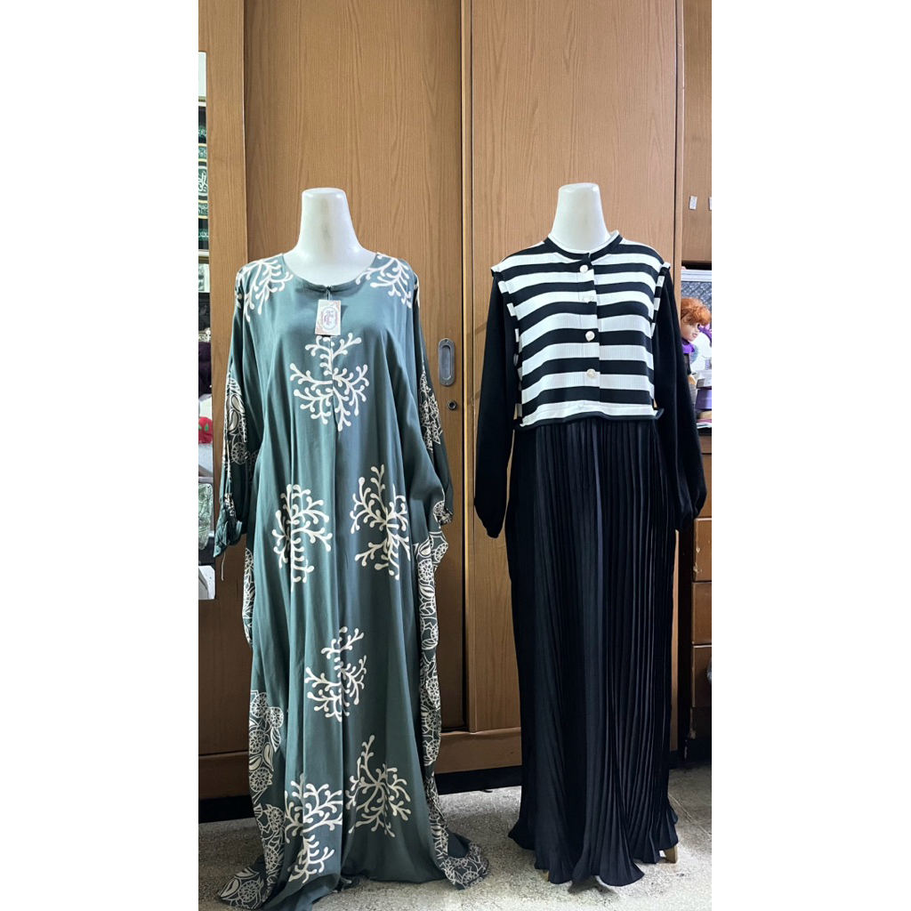 READY Baju Gamis Bermotif All size