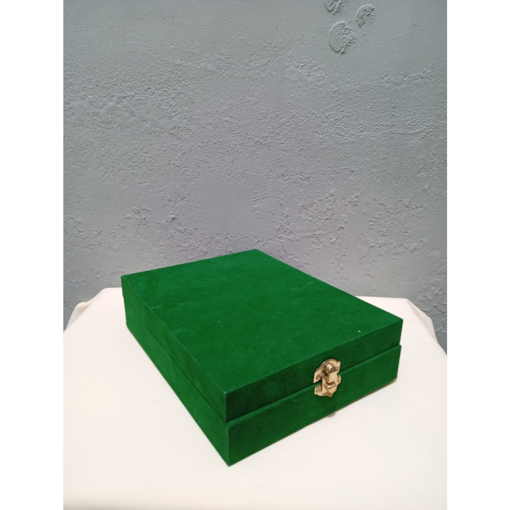 PLAKAT KAYU KOSONGAN POLOS + BOX BLUDRU - WARNA HIJAU