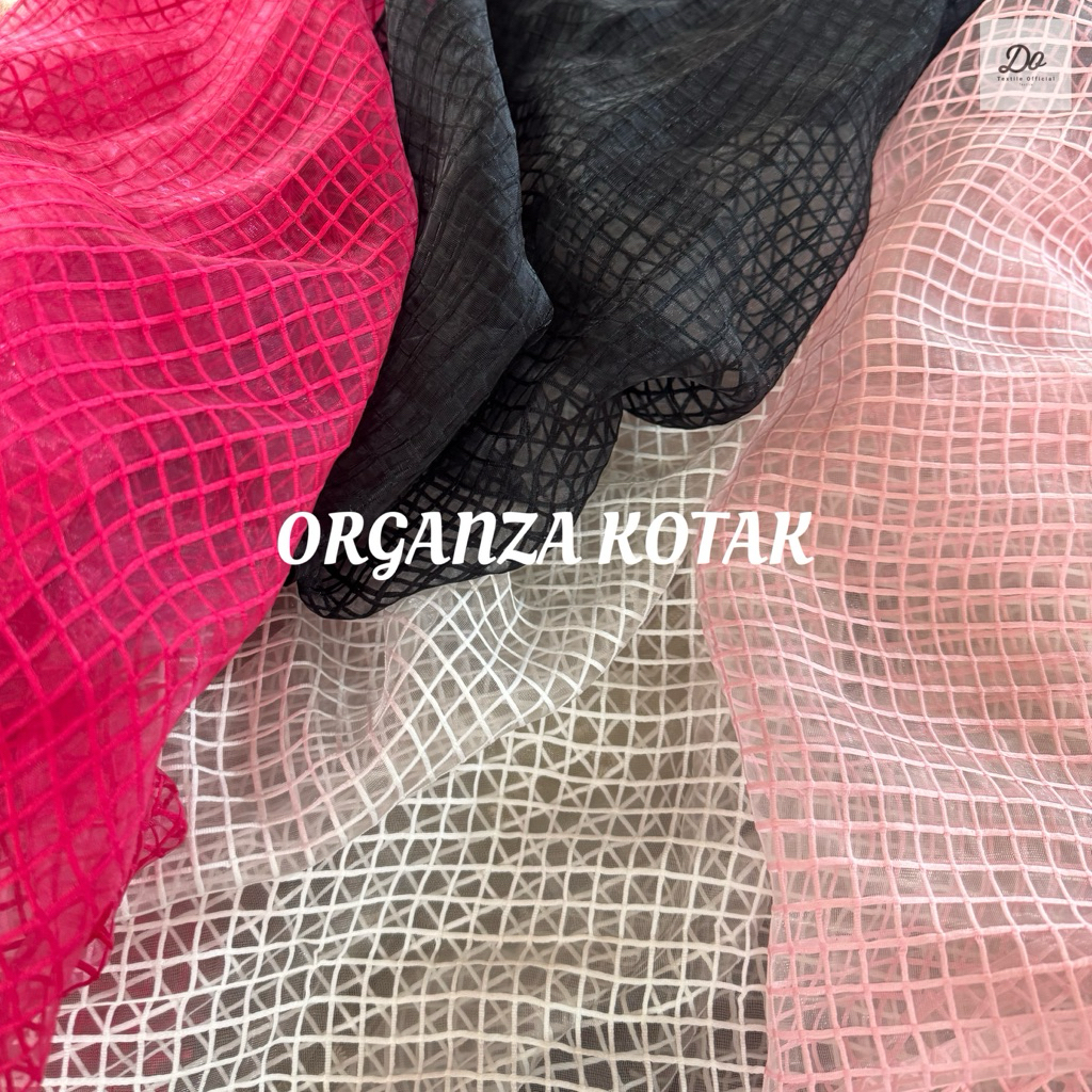 KAIN BAHAN TILE ORGANZA KOTAK