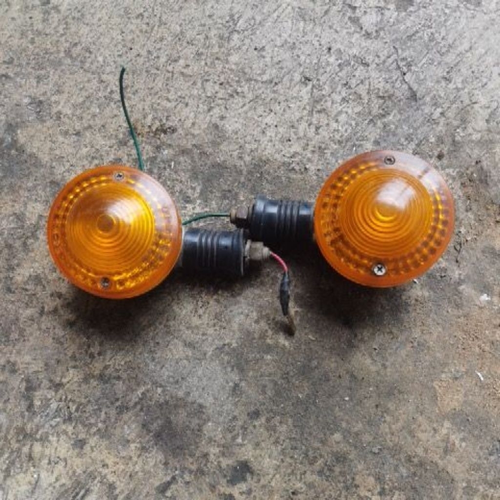 Lampu Sen Sepasang Riting Yamaha Rx K 135 Bulat Crom Rx 125 Rxs Congo Rx 100 Original Second
