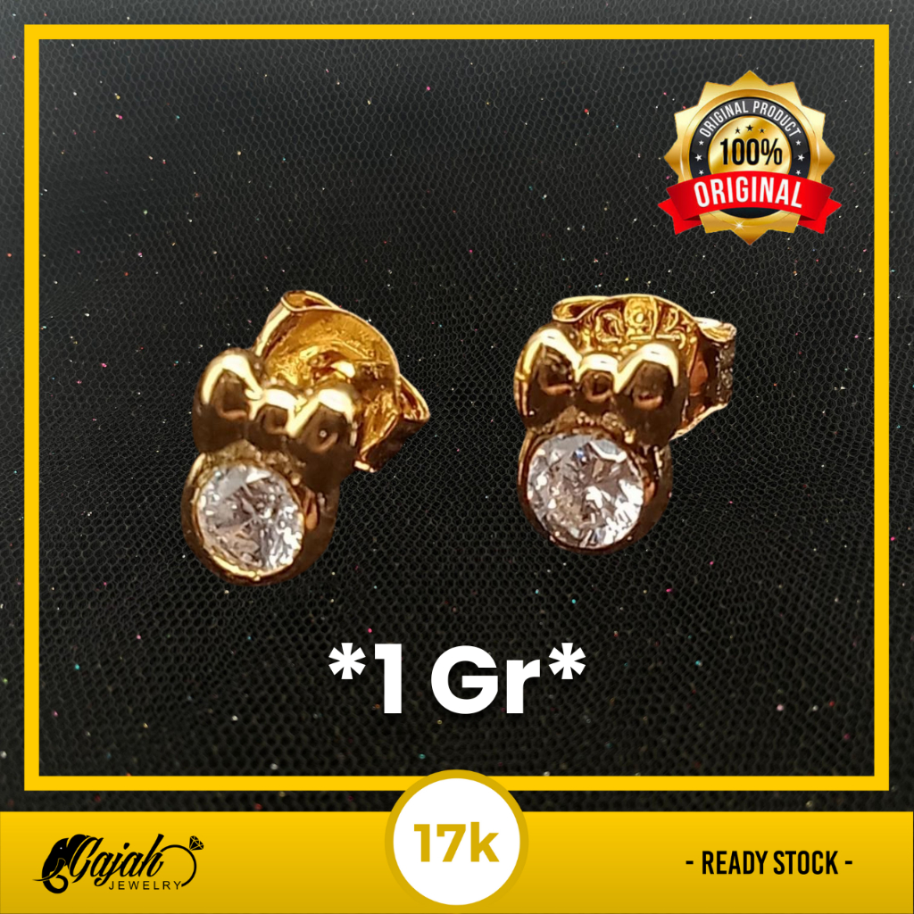 Anting Emas 17K - Toko Emas Gajah - 1 Gram 577