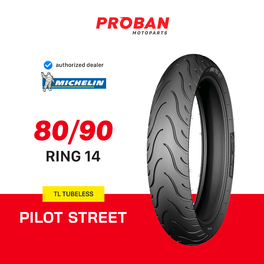 Ban Motor Tubeless Ring 14 MICHELIN TL PILOT STREET 80/90-14