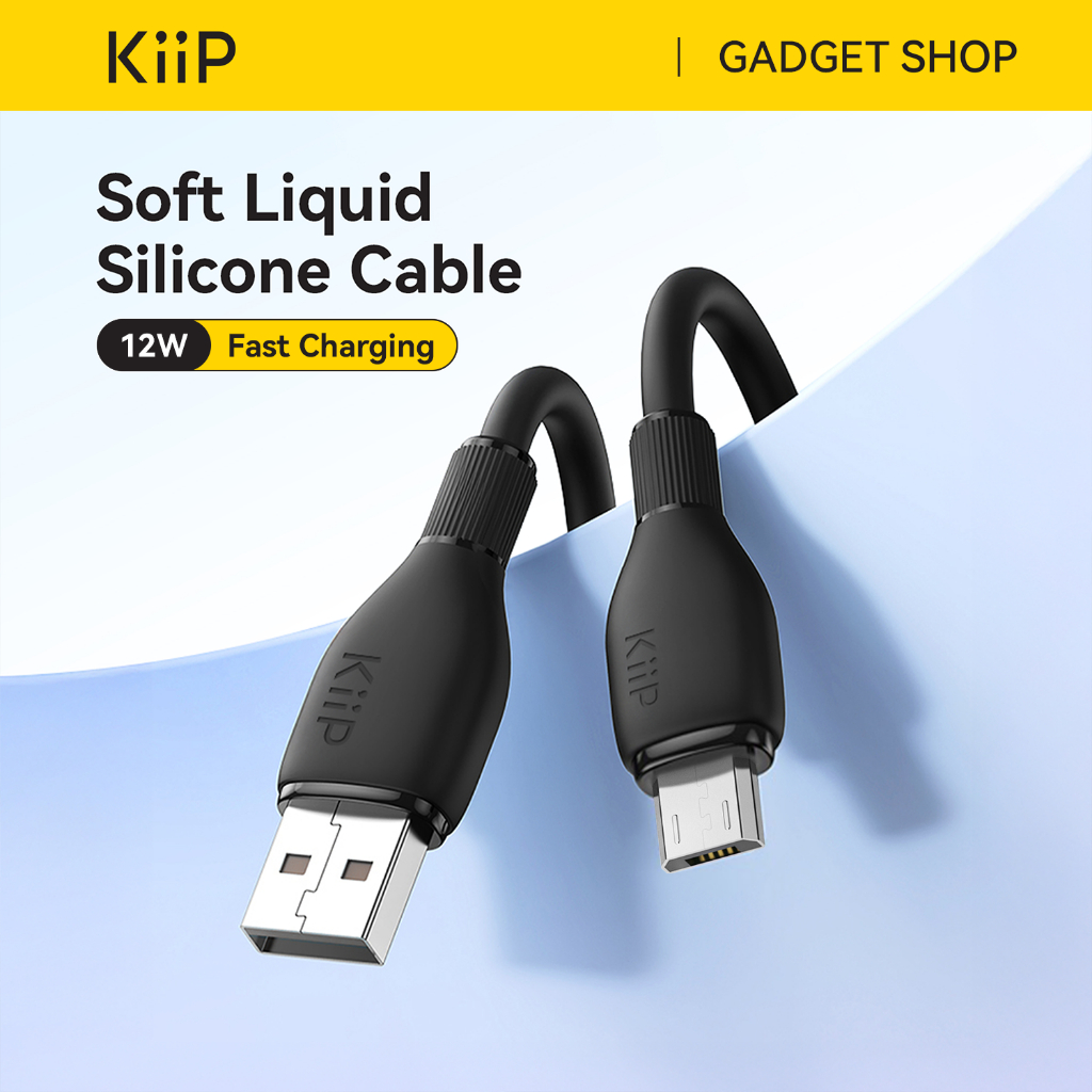 KiiP Kabel Data Silikon Fast Charging A To Micro Up To 12W