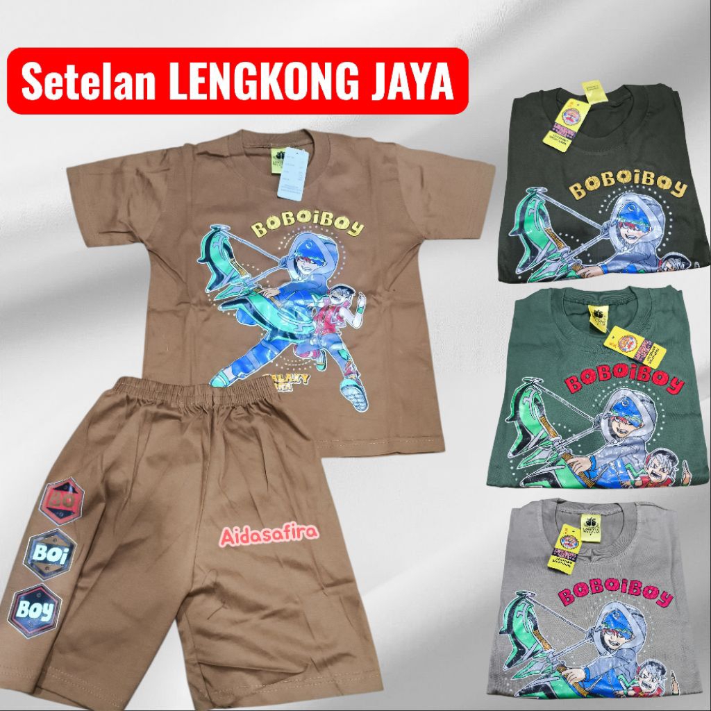 SETELAN ANAK LAKI LAKI MERK LENGKONG JAYA UMUR 2-12TAHUN/SETELAN LENGKONG JAYA