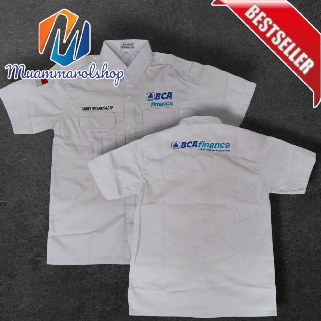 kemeja bca finance kemeja bank bca bordir