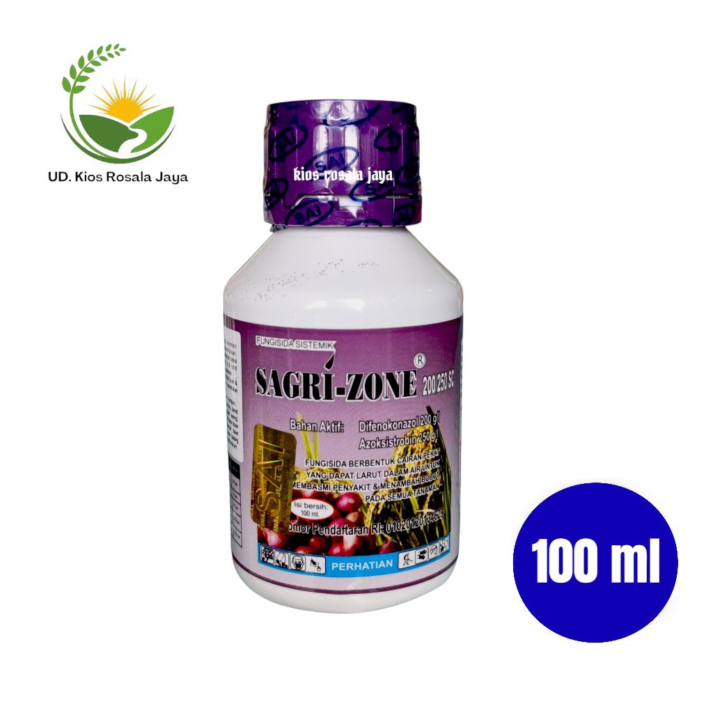 Fungisida Sagri Zone 200/250 SC kemasan 100 ml Dua bahan Aktif