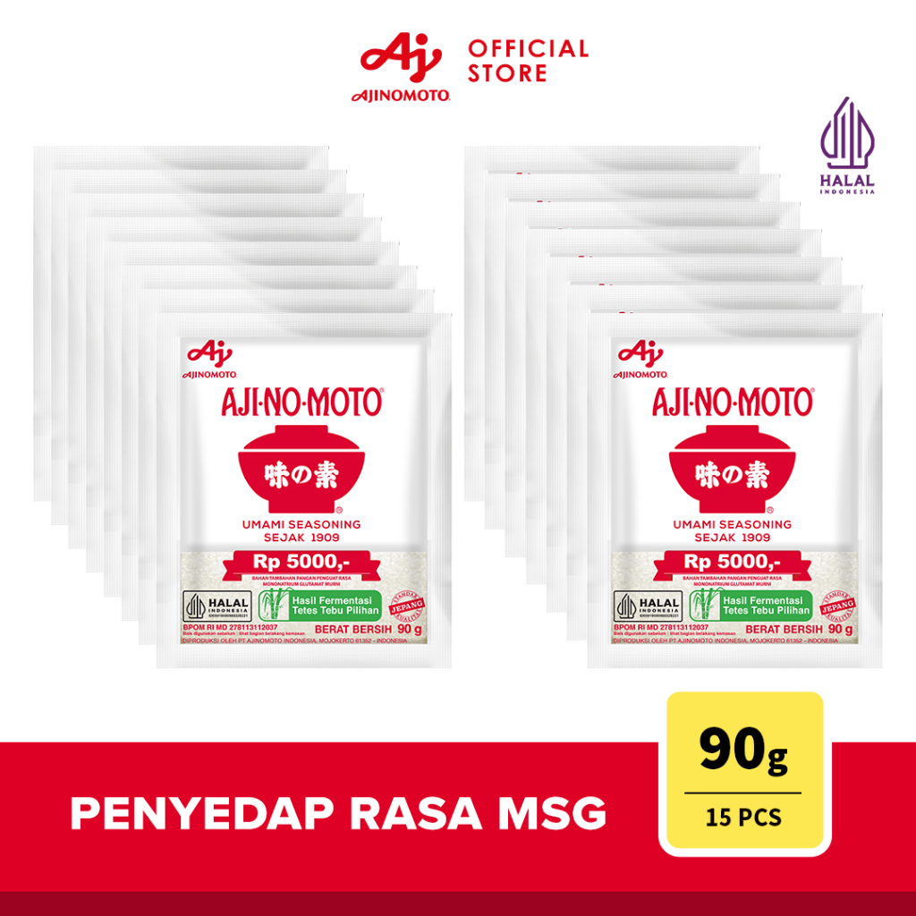 AJI-NO-MOTO® Penyedap Rasa MSG Ajinomoto 90g  (15pcs)