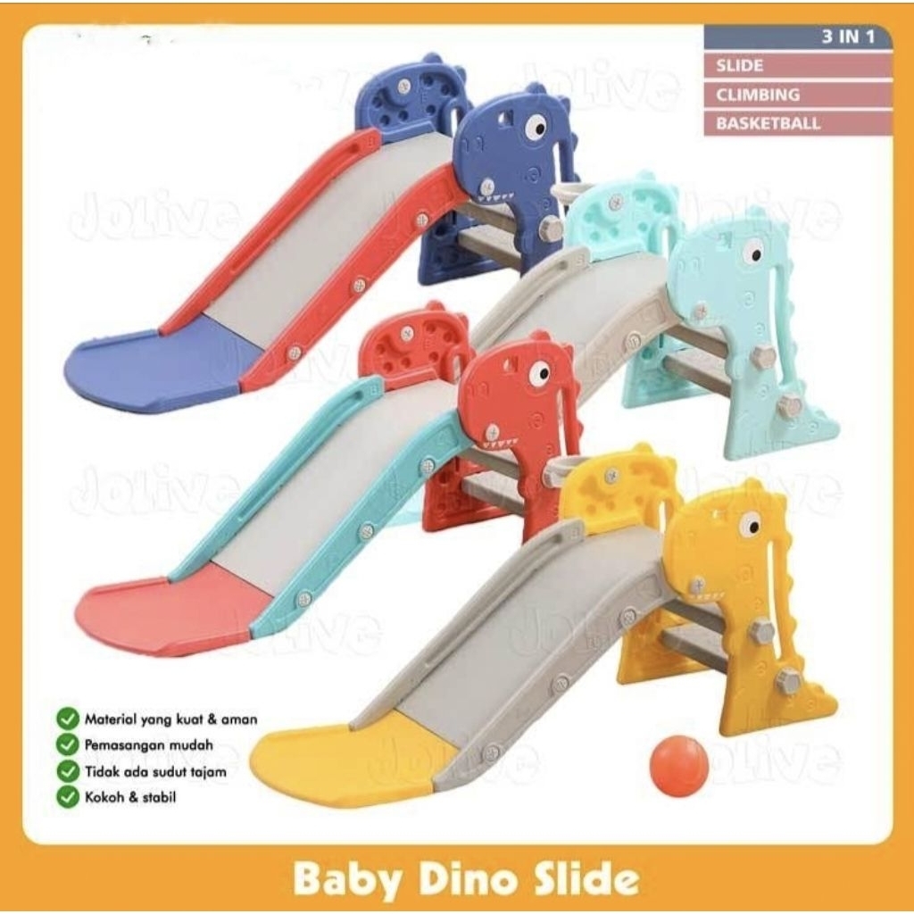 DAMOZA TOYS- Promo Mainan Perosotan anak (di OB) ukuran kecil Karakter Dinosaurus MINUS BAUT KURANG