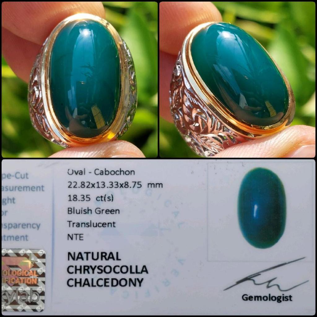 Promo Bacan Gulau Kristal Natural Chrysocolla In Chalcedony No Treatment Batu Akik Asli Termurah