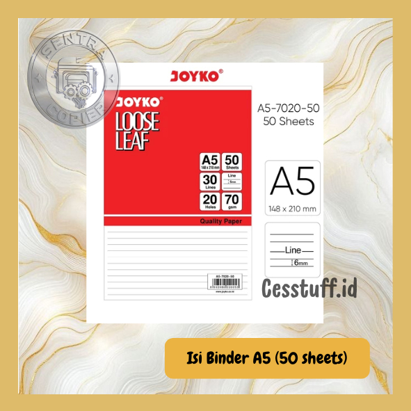 Isi Binder A5 Isi 50 Lembar