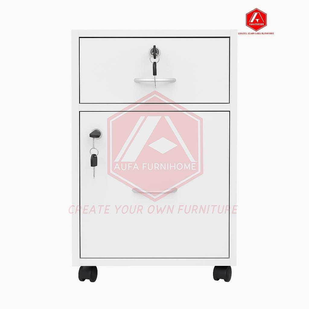 Rak Lemari kabinet Nakas laci kantor dengan roda